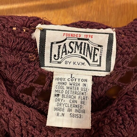 Vintage 90’s Crochet Brown Tunic/Sweater/Coverup - Picture 4 of 4